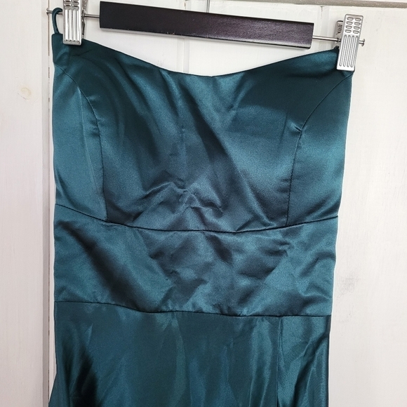 Satin Strapless Corset Back Prom Dress Gown Size 8 - Picture 2 of 11